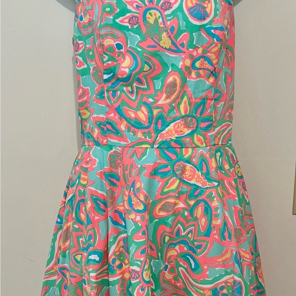 NWOT! Lilly Pulitzer Zo Dress-Sand Bar Blu Make a Splash Print. - Picture 6 of 15